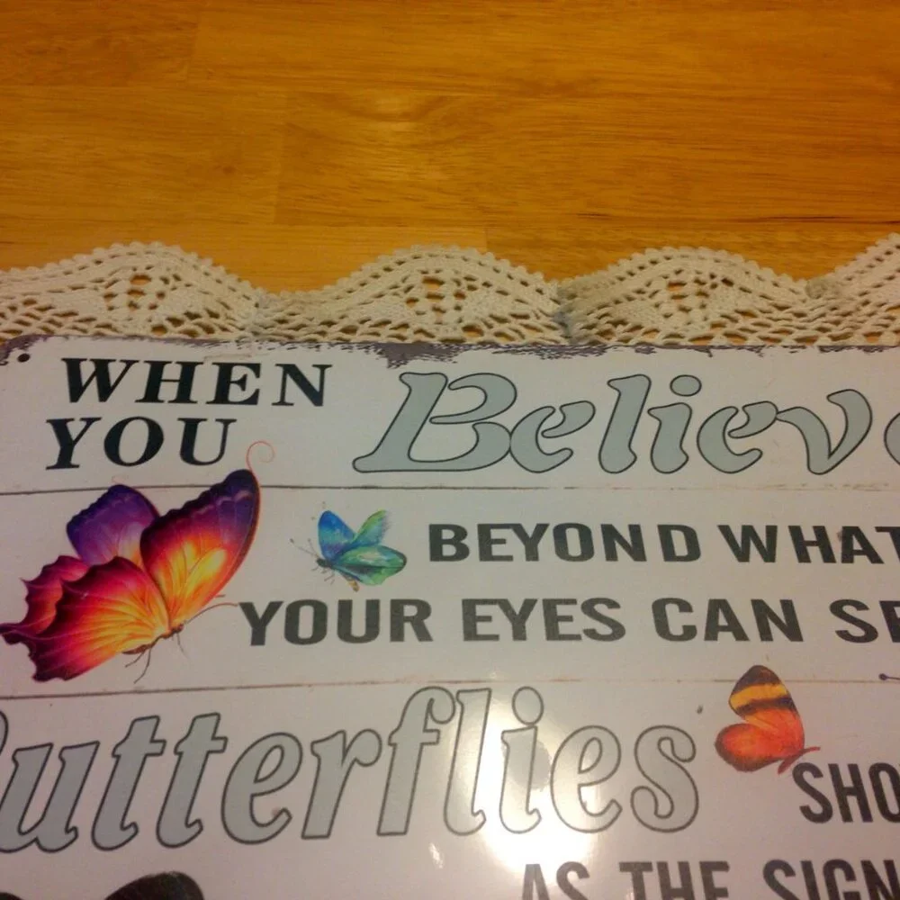 Positive Vibe with butterflies wall art